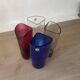 4 vintage coloured long drink glasses in Murano glass by Nason Moretti,