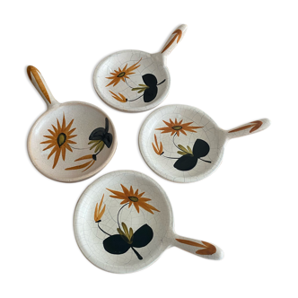 Set of 4 vintage Vallauris plates