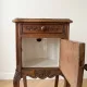 Antique Louis XV style bedside table in wood and marble.
