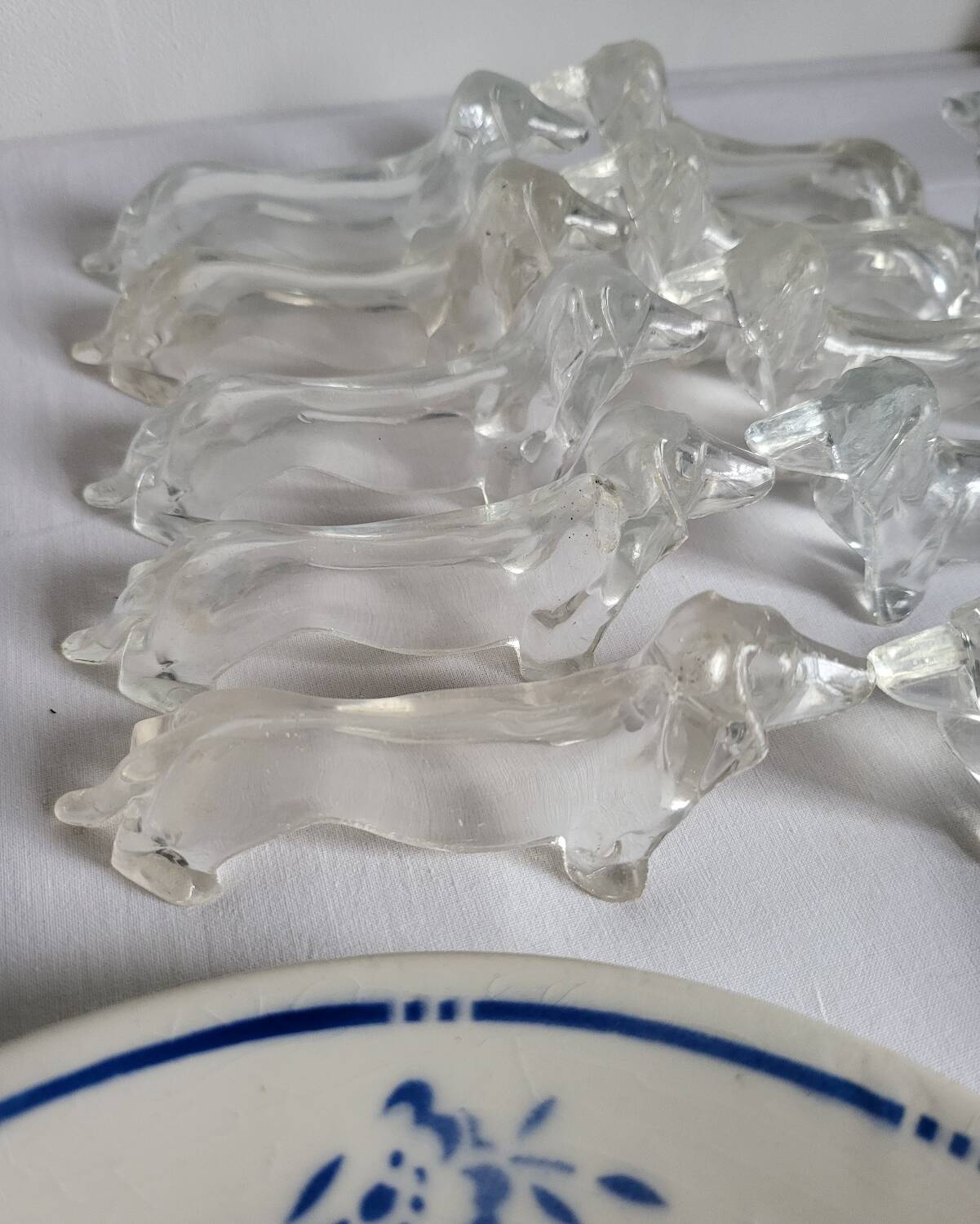 12 Dachshund knife holders in Plexiglass