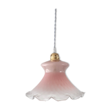 Pink opaline hanging lamp