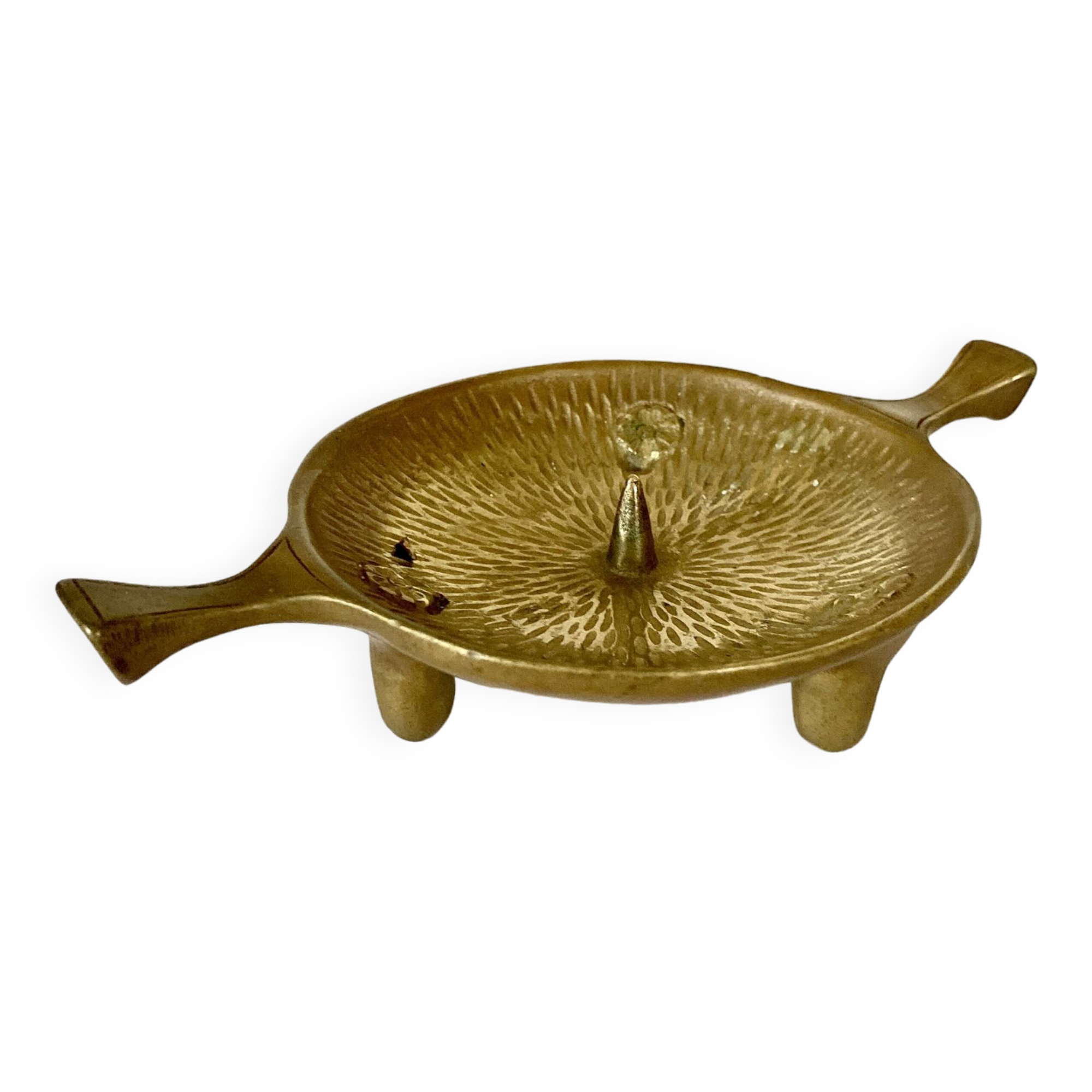 Solid brass candle holder, 1950
