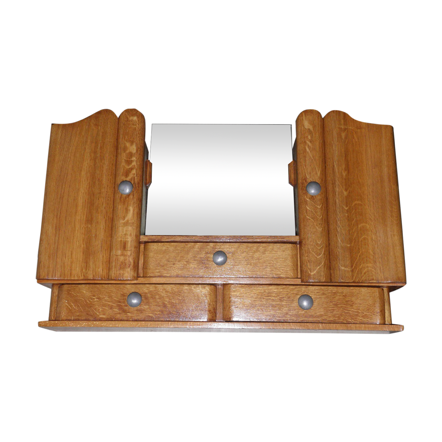 Etagère stand armoire meuble de rangement maquillage en bois avec miroir