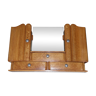 Etagère stand armoire meuble de rangement maquillage en bois avec miroir