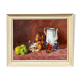 Peinture, nature morte aux fleurs et fruits