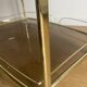 Vintage rolling service in gilded metal and smoked glass