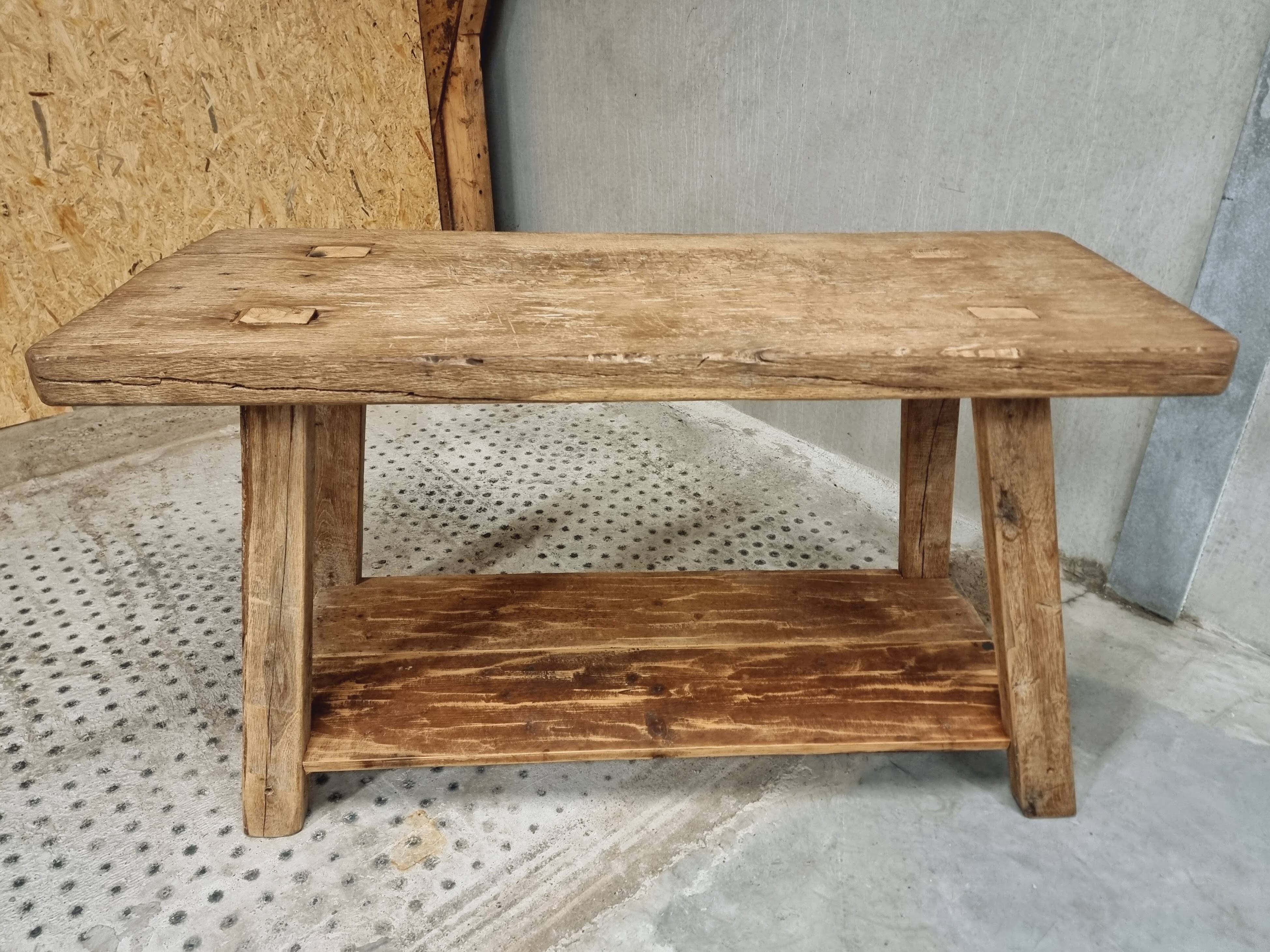 Old workbench work table bathroom furniture side table 55 x 137 cm