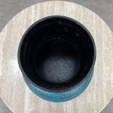 Accolay vase, blue Gallic ceramic, 1960s