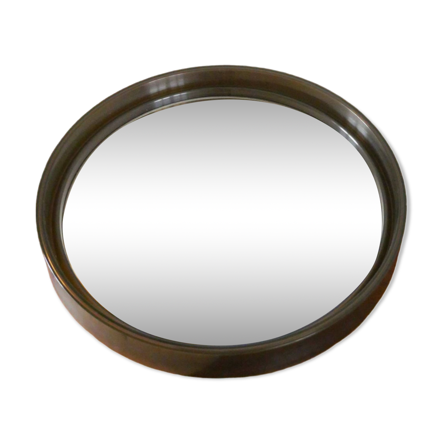 Gray plexi cap mirror Made in France Registered model, Design, 1970