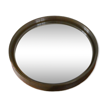 Gray plexi cap mirror Made in France Registered model, Design, 1970