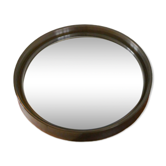 Gray plexi cap mirror Made in France Registered model, Design, 1970