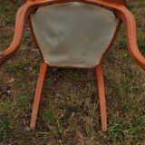 13 Louis XV style armchairs in olive green velvet