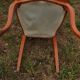 13 Louis XV style armchairs in olive green velvet