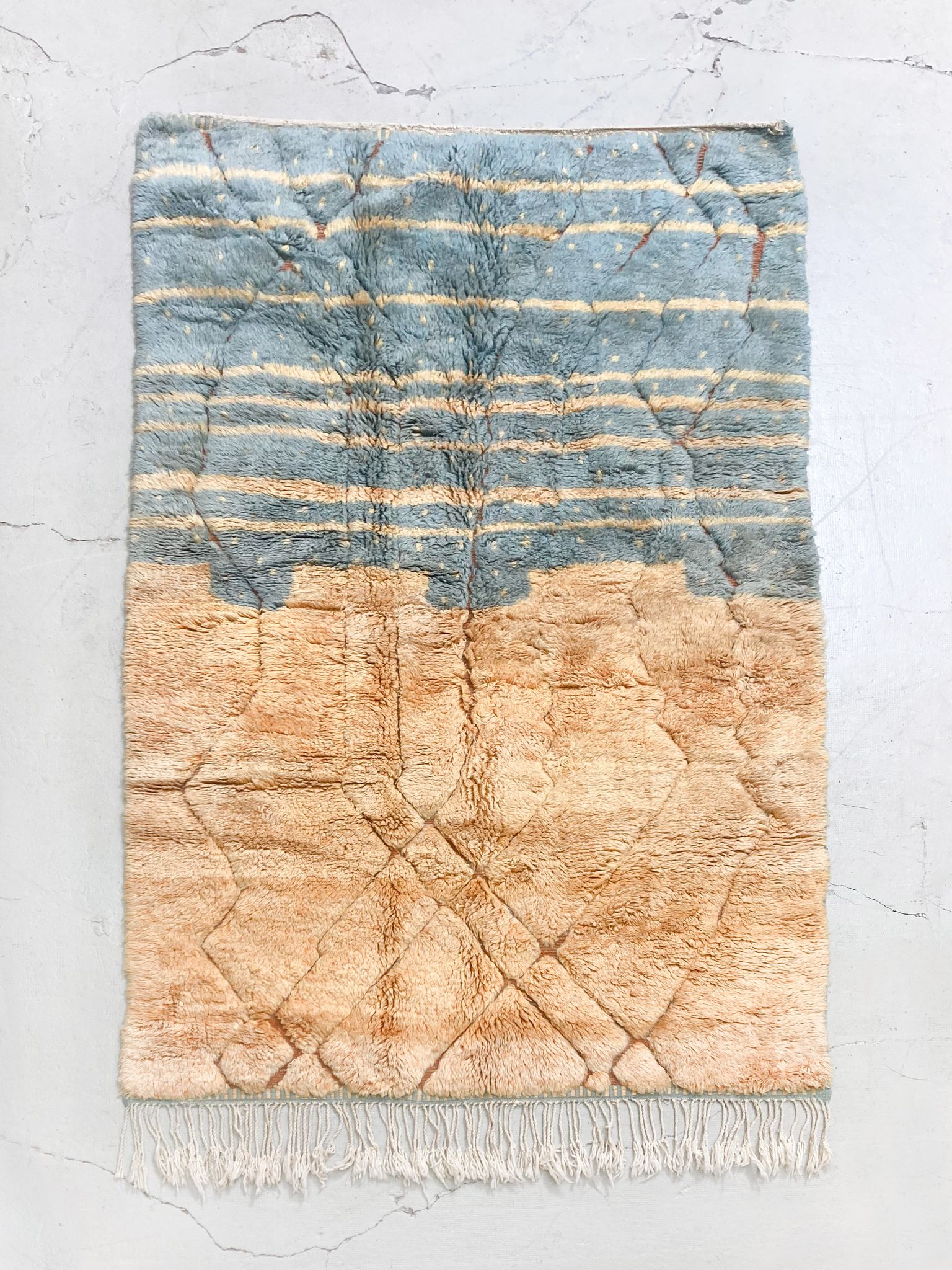 Tapis berbère marocain contemporain M'rirt 2,60x1,65m