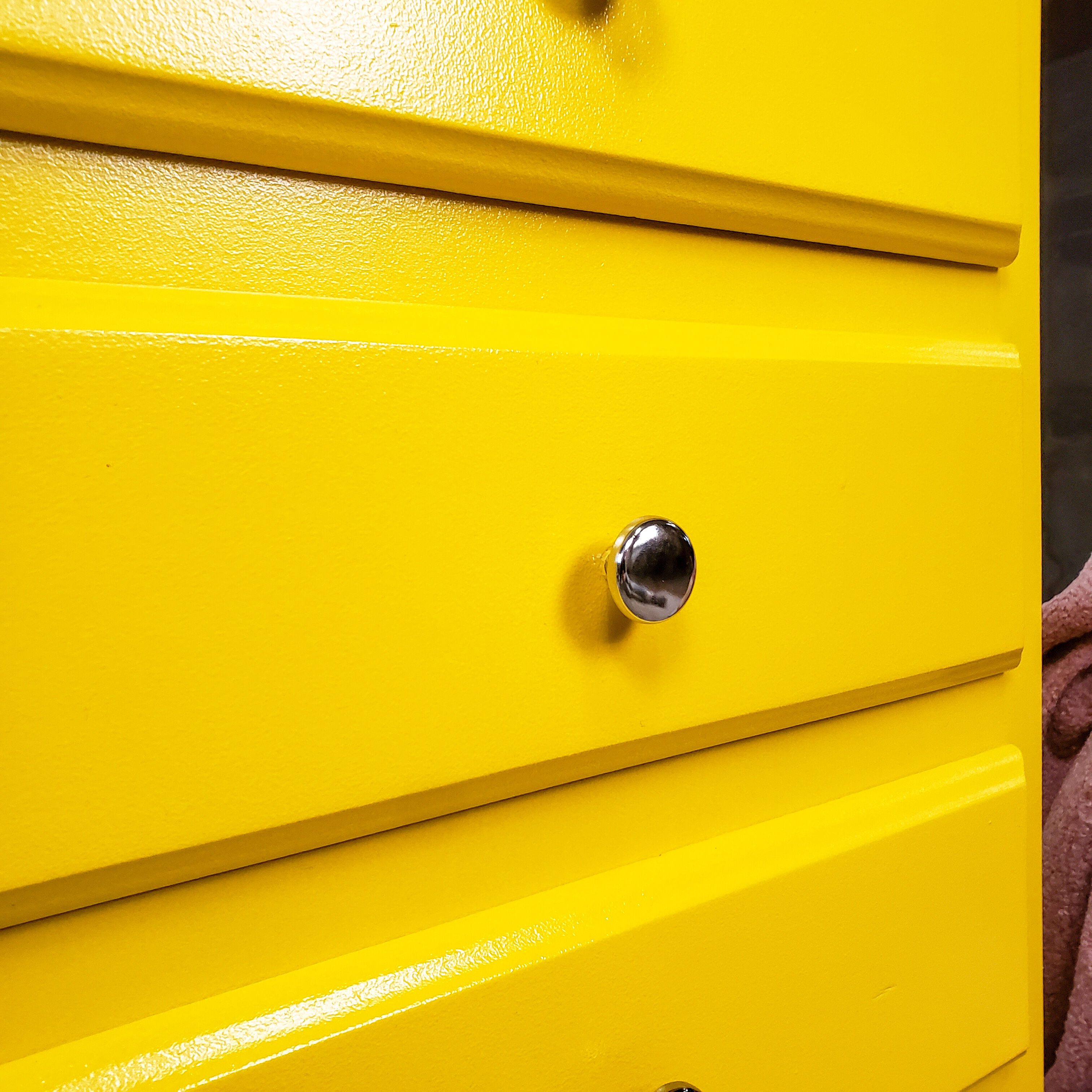 Yellow vintage chiffonnier