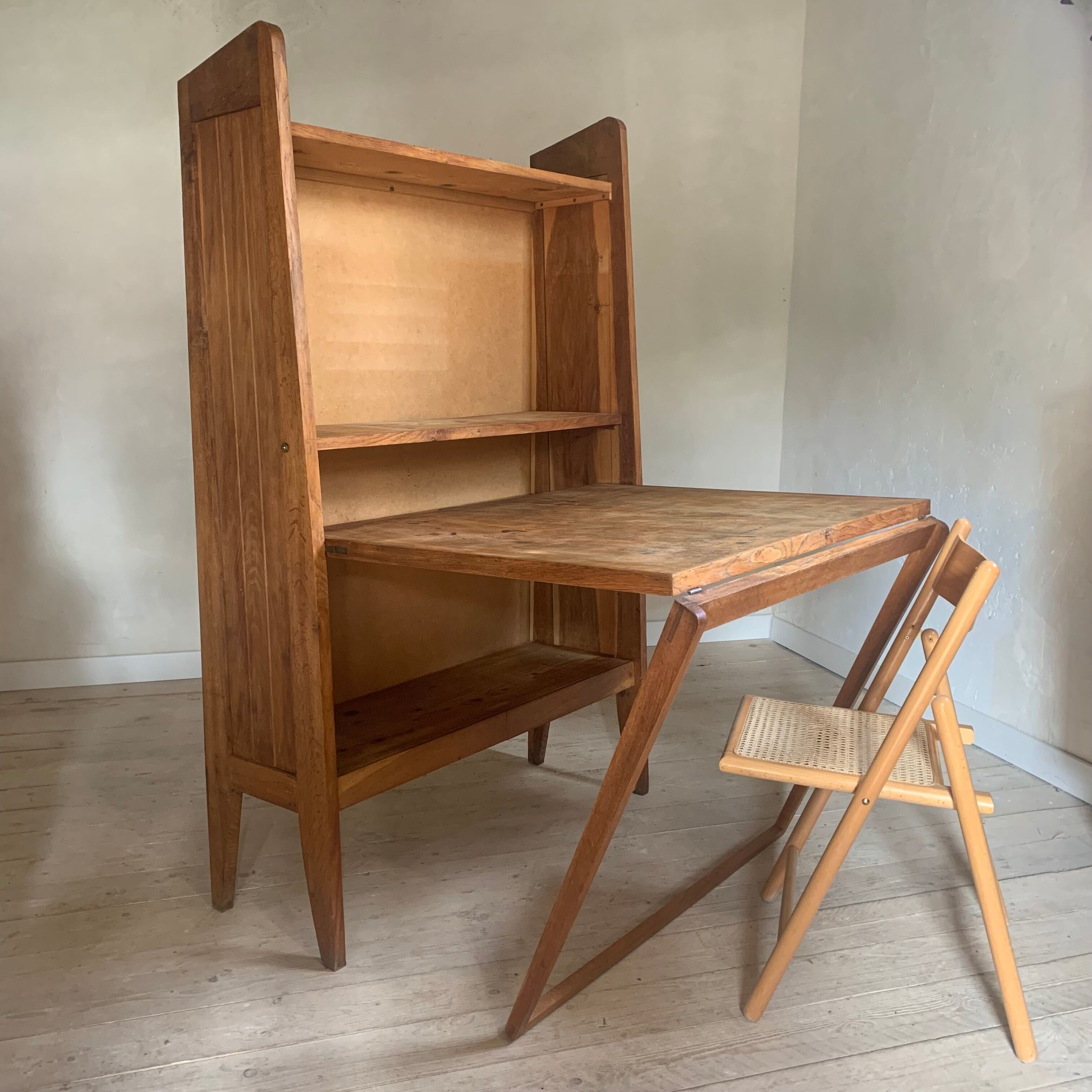 Vintage oak secretary sideboard
