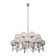 Pair of Veronese chandeliers 165 cms steel glass Murano circa 1970