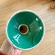 Vintage green ceramic candlestick