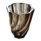 Petit vase en verre torsadé brun