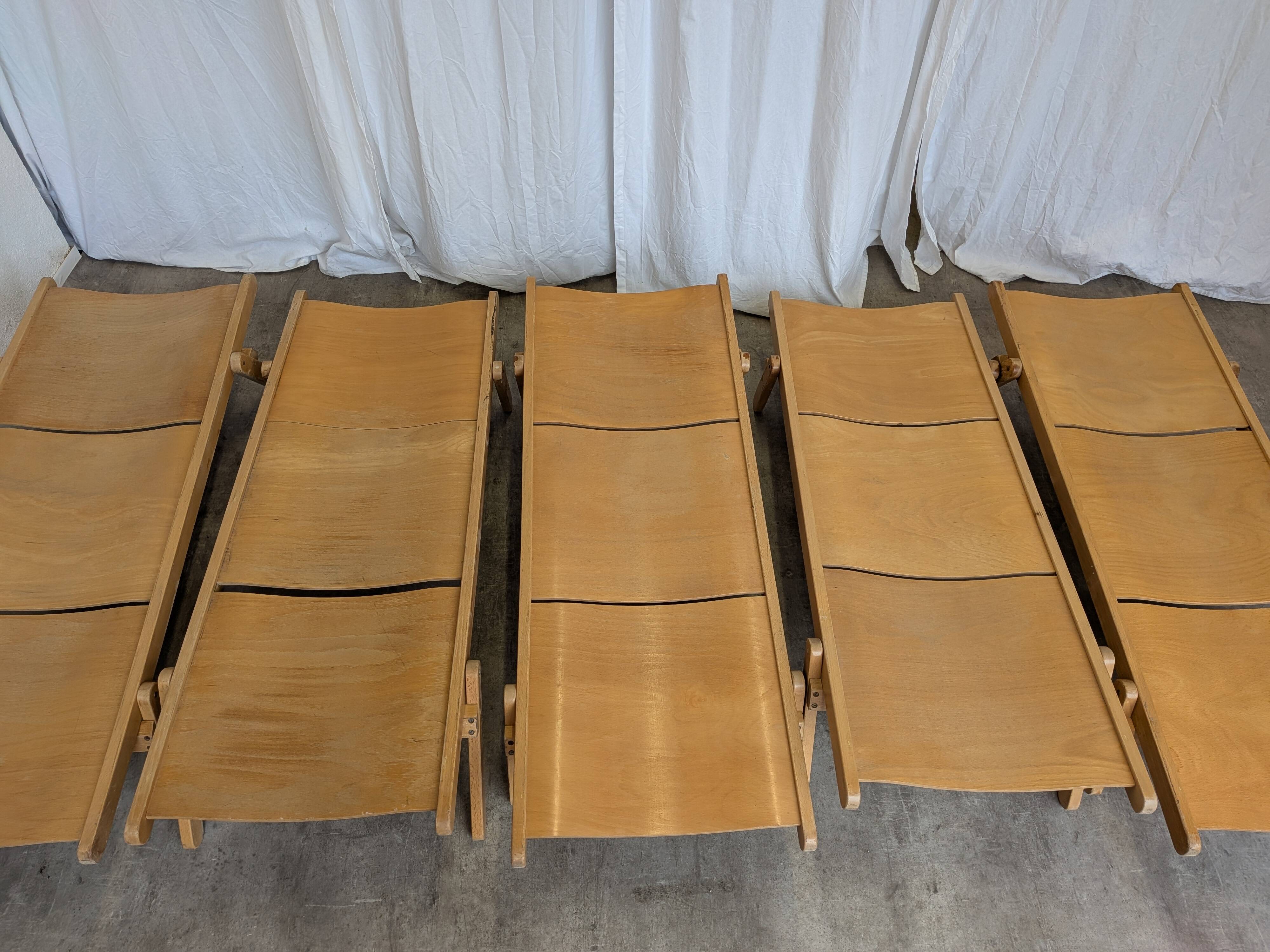 Vintage Folding Wooden Daybed /by Niko Kralj for Stol Kamnik / 1970s