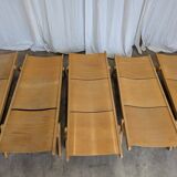 Vintage Folding Wooden Daybed /by Niko Kralj for Stol Kamnik / 1970s