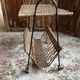 Rattan magazine rack, vintage from the 1960s.