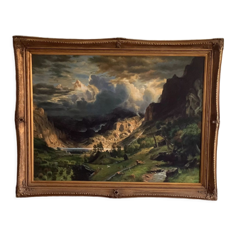 Tableau ancien paysage