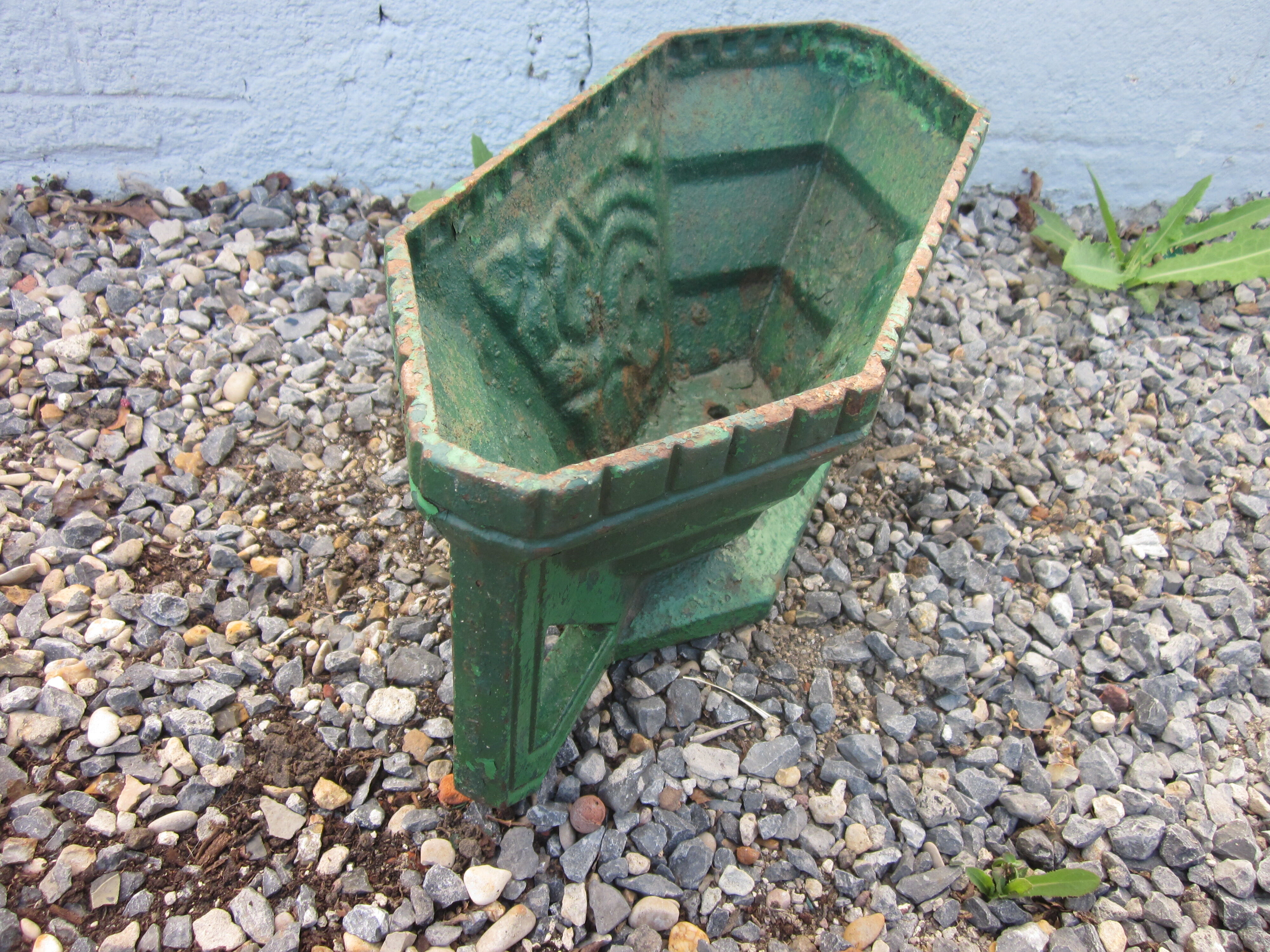 Art deco cast iron planter