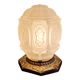 Art Deco night light in nickel-plated bronze and frosted glass, 1920.