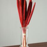 Textured transparent column vase