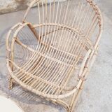 Rattan armchairs and table