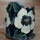 Vintage jar sheet painted flowers