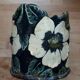 Vintage jar sheet painted flowers