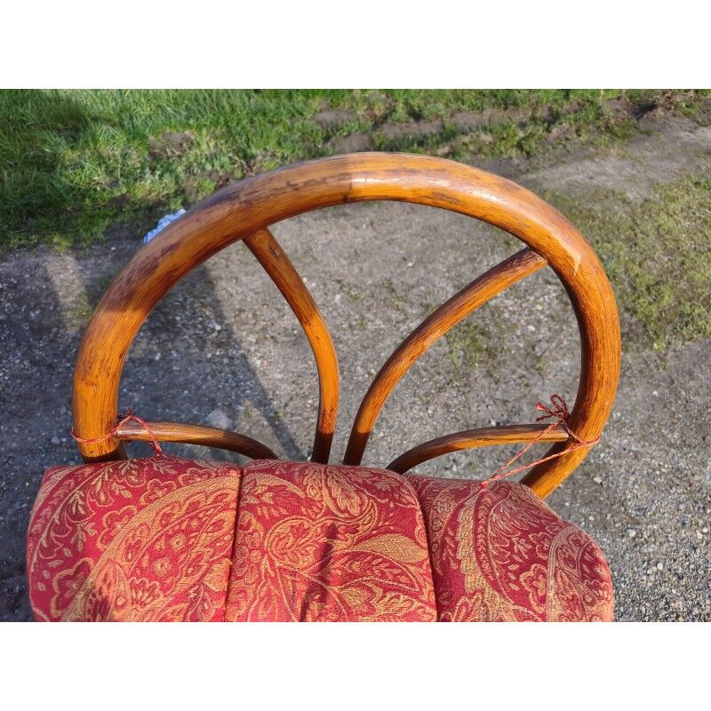 4 vintage rattan chairs