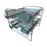 Banette of 2 metal mail baskets 70s