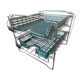 Banette of 2 metal mail baskets 70s