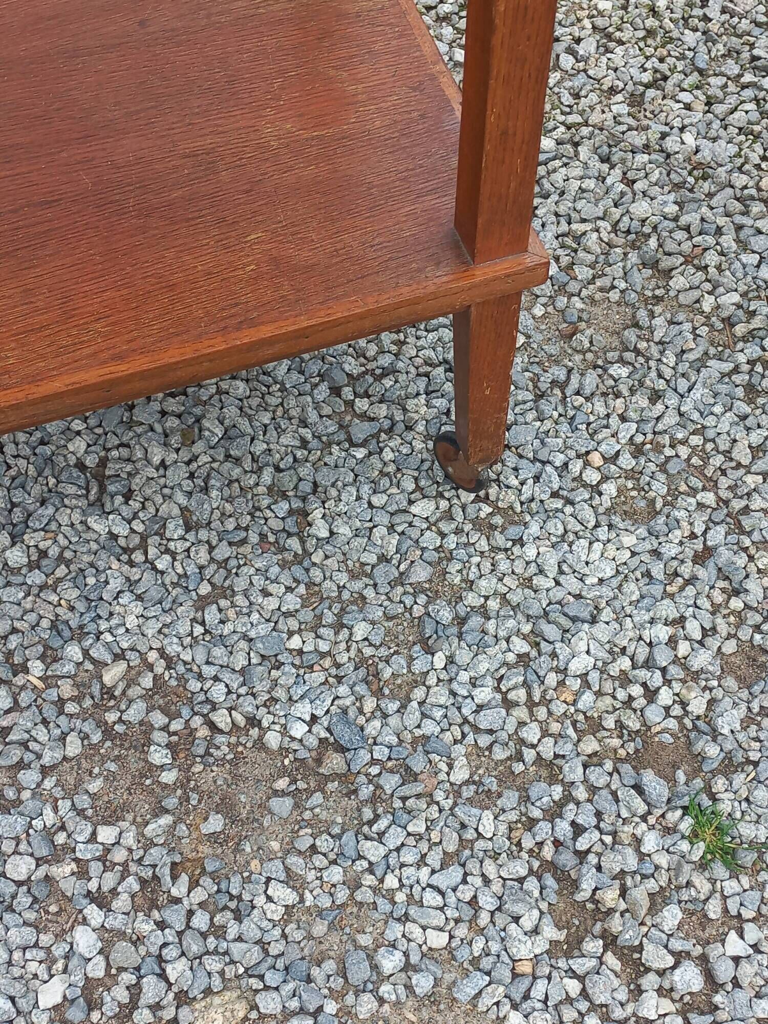 Pair of vintage 50s oak side tables