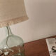 Lampe dame jeanne et jute écrue