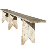 Pair of Bordeaux winemaker benches, France, 50s