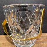 Bucket to refresh, ice bucket in cut crystal and gilded metal