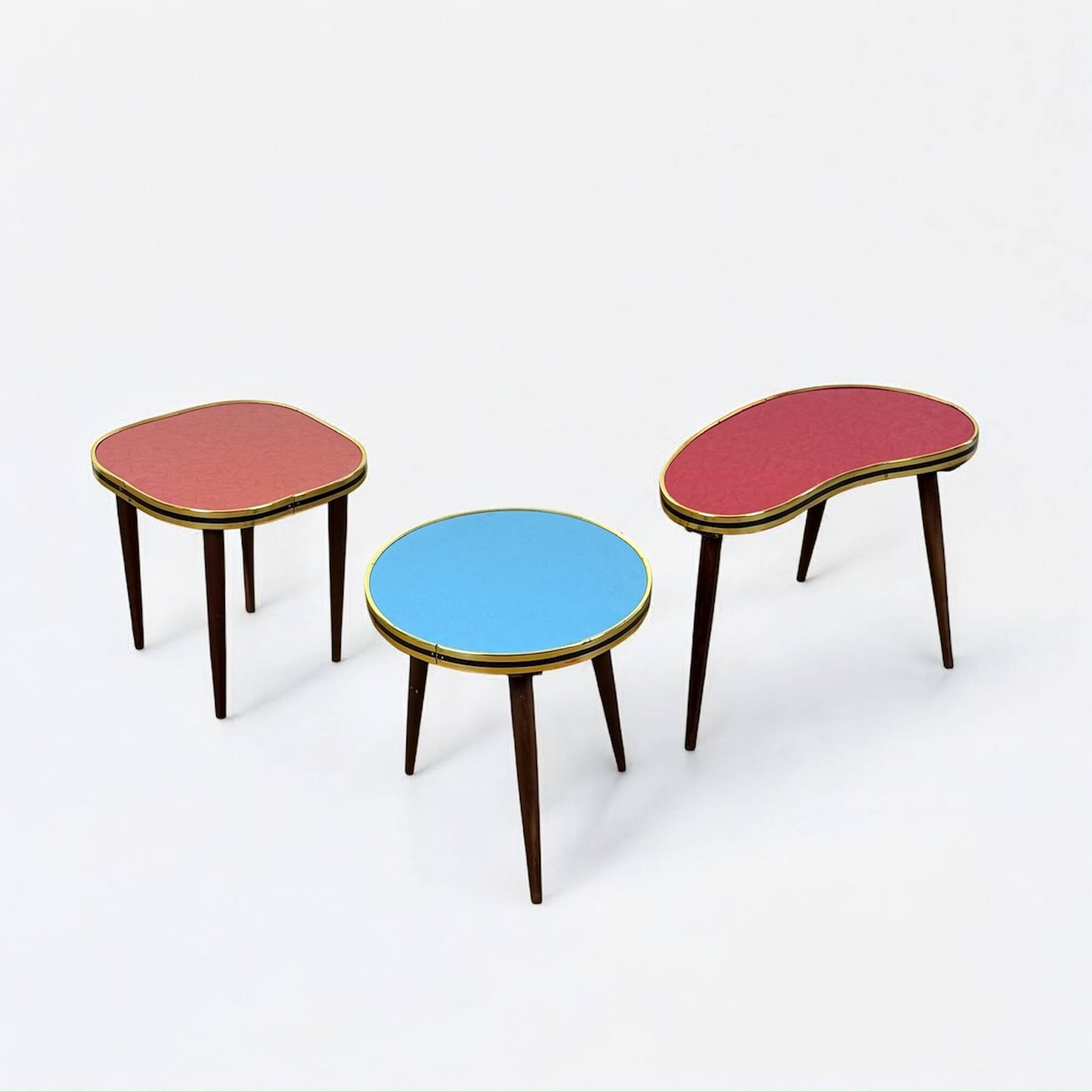 Set of Three 1950s Mid Century Plant Stands, West Germany