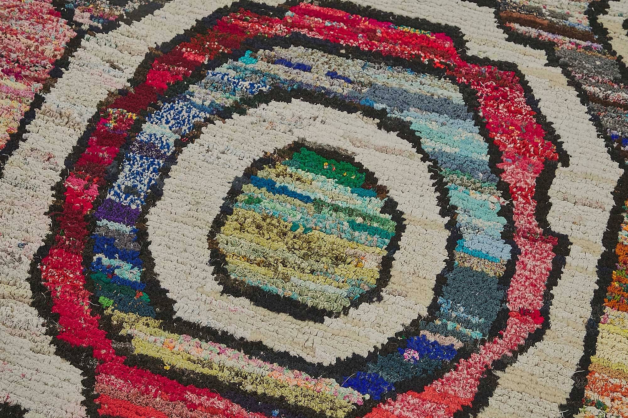 Handwoven Turkish Recycled Boho Rug 96 cm x 303 cm