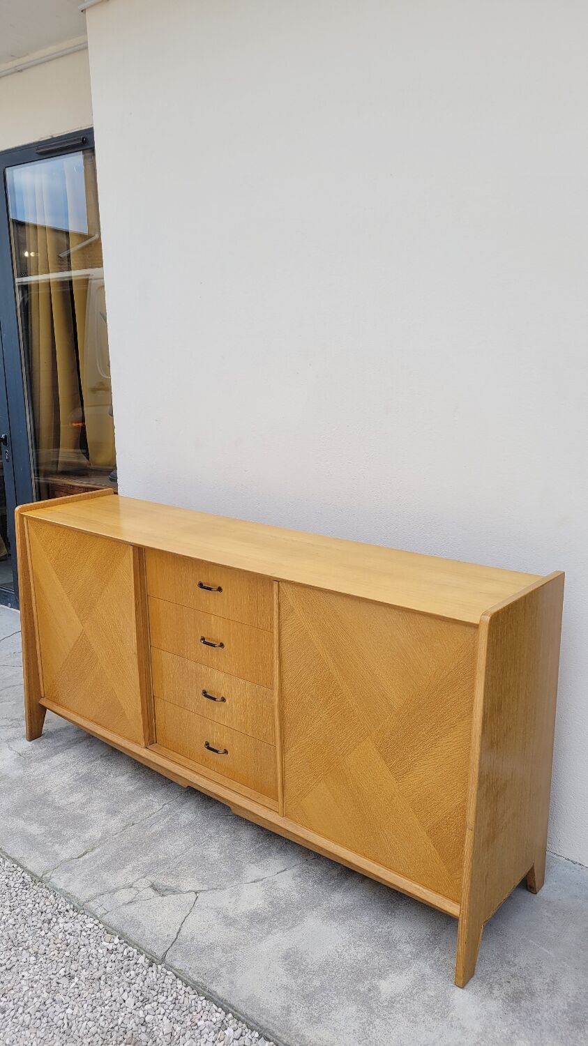 Vintage sideboard enfilade 1950 feet oak compass