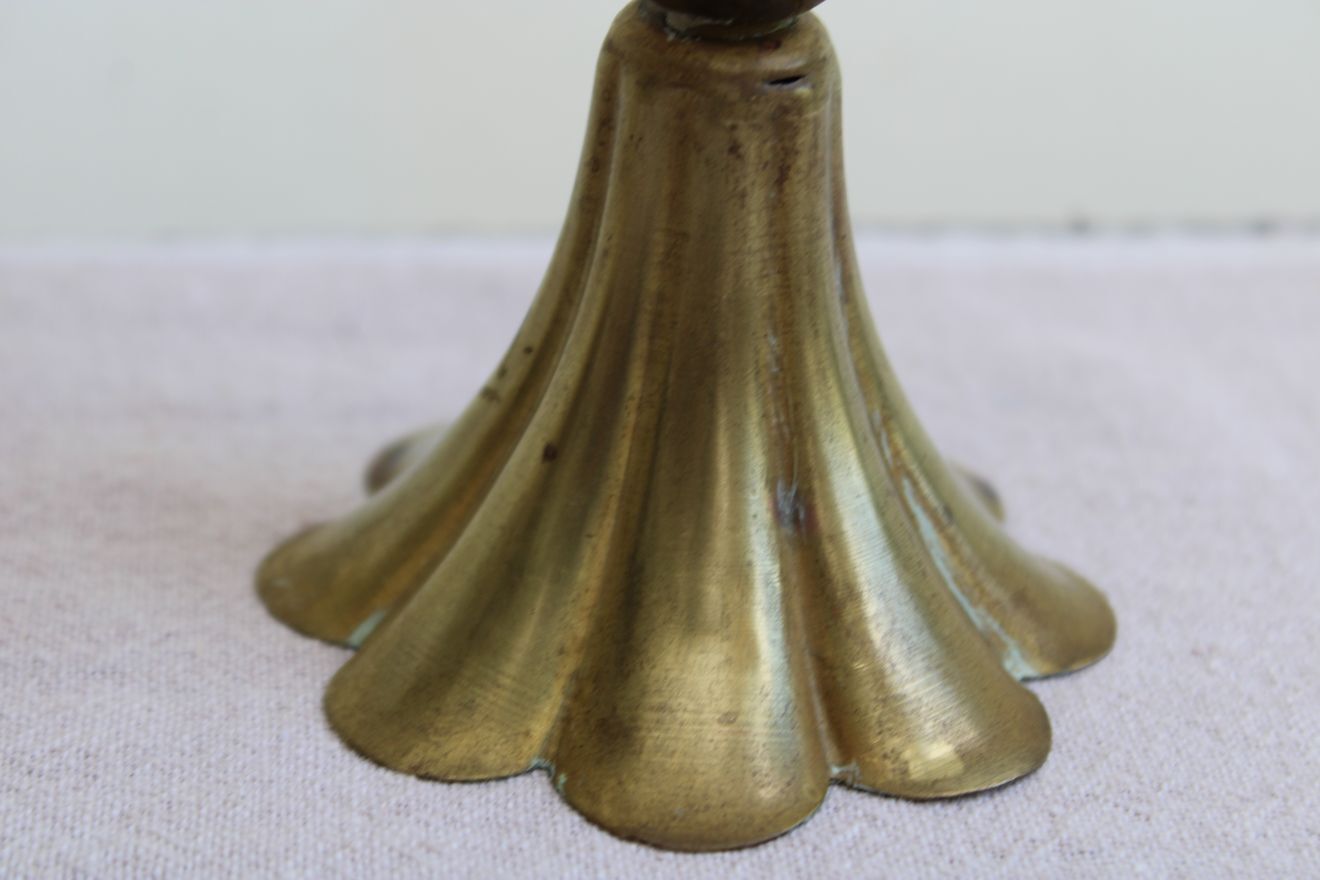 Pair of golden candle holders