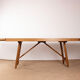 Large extendable dining table in oak by Guillerme and Chambron 1960.