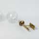 Brass and glass wall lights, vintage, 1960 by Hillebrand.