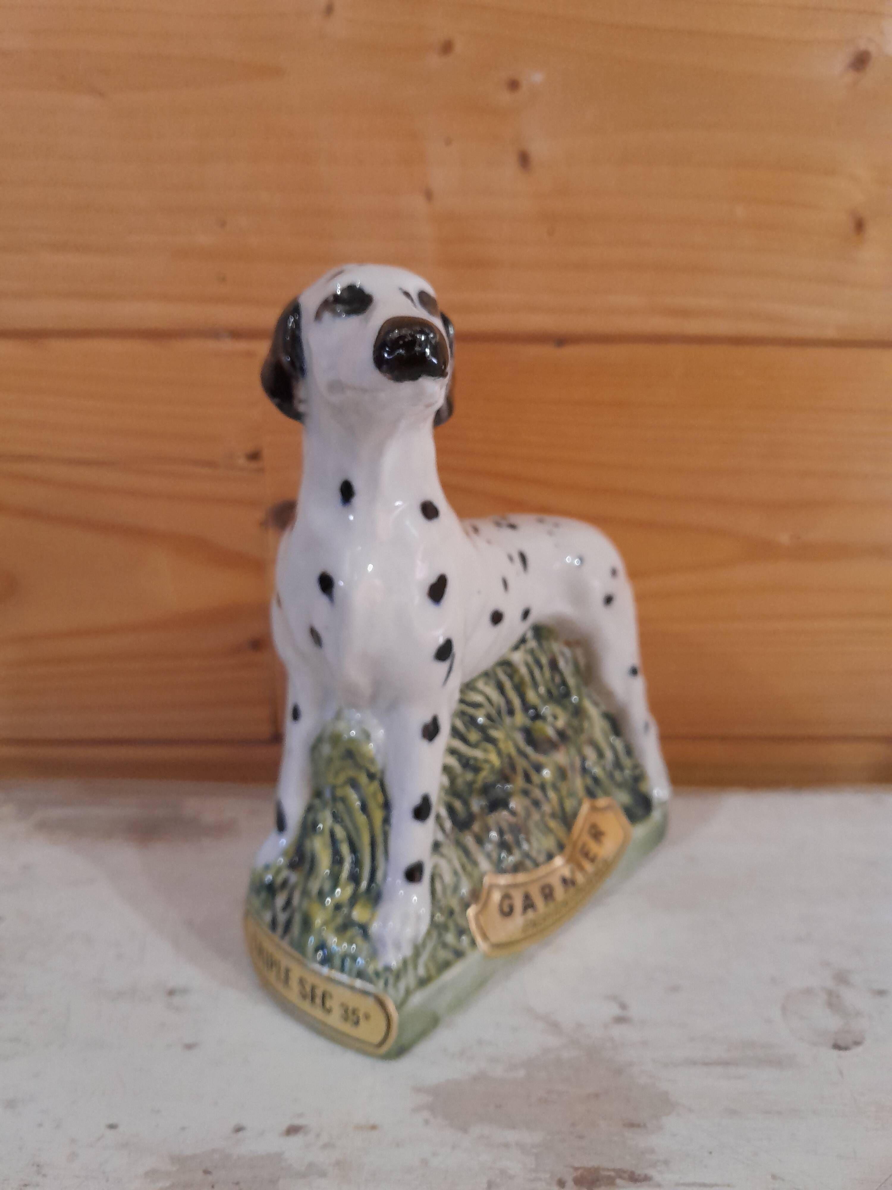 Old Garnier Liqueur Bottle - Dalmatian Dog (1972) - Vintage