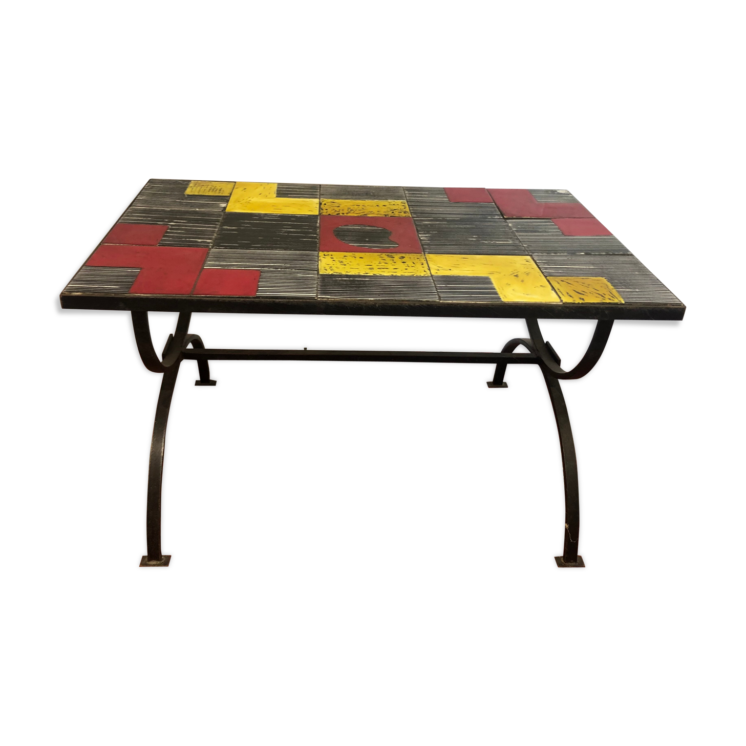 Ceramic coffee table by Cloutier