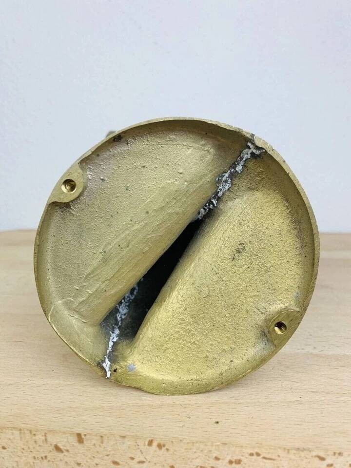 XXL vintage brass antelope head sculpture