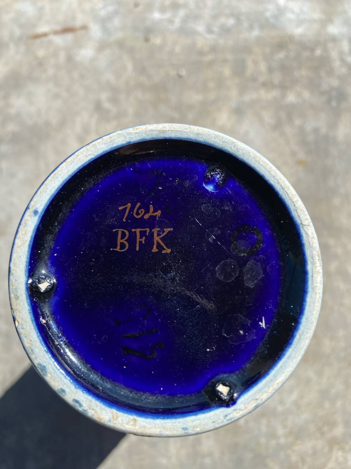 Pretty little vase, enamelled bfk boch and brother